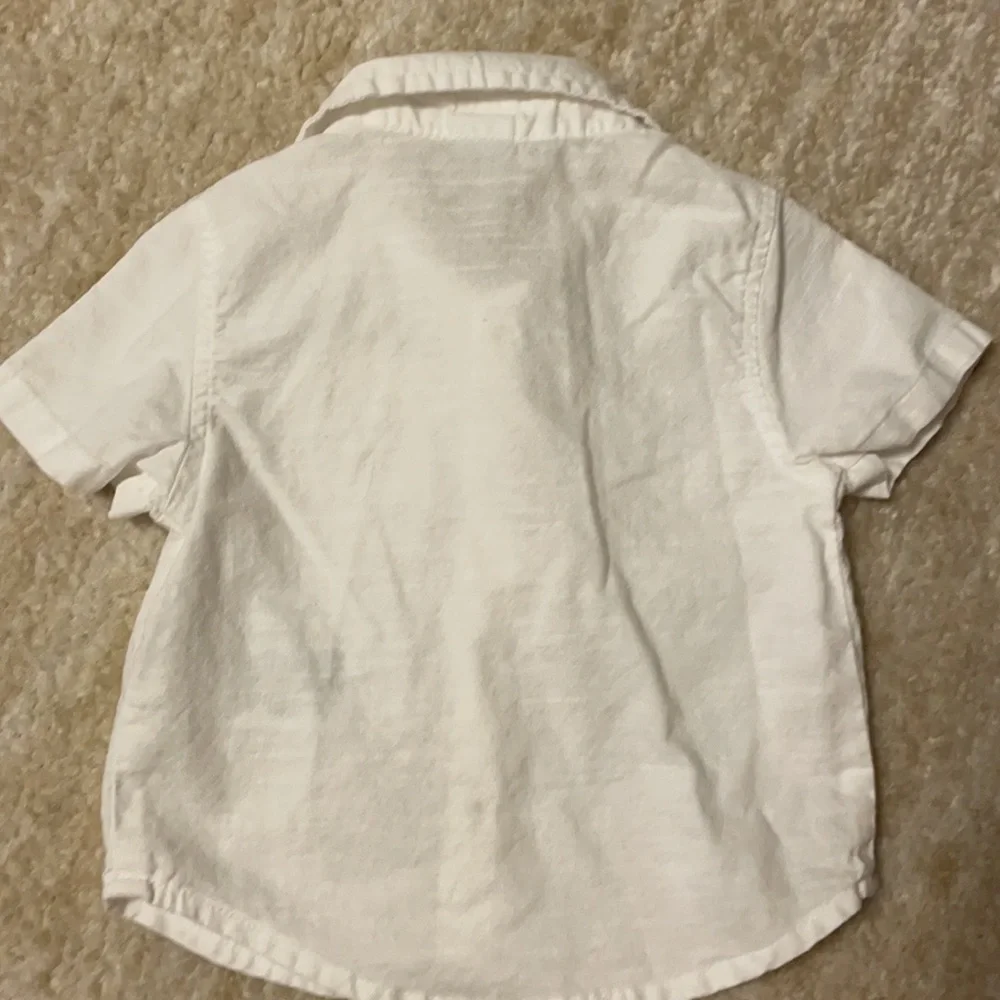 Like New! Baby Boys Old Navy Polo Style Romper and button down bundle!
